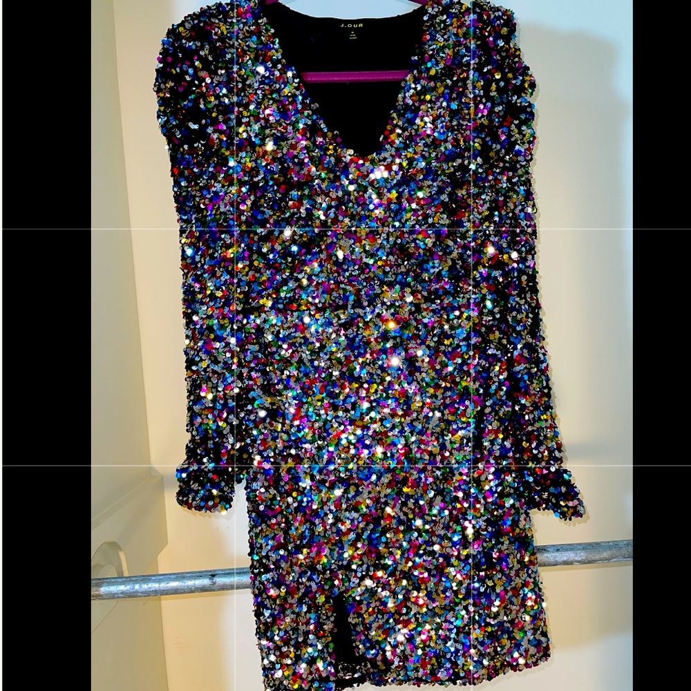 Multicolor sequin dress